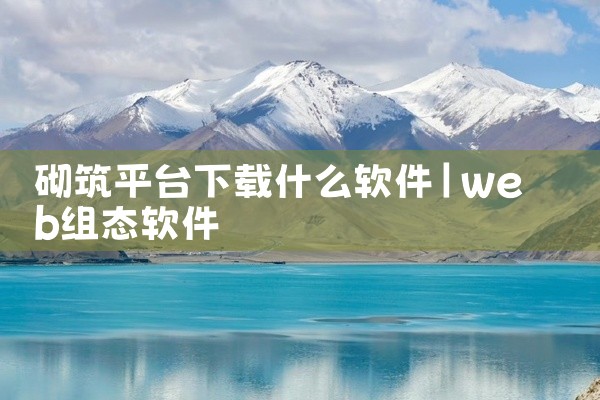 砌筑平台下载什么软件